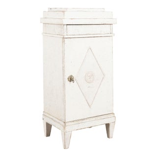 19th Century Swedish White Gustavian Narrow Cabinet For Sale