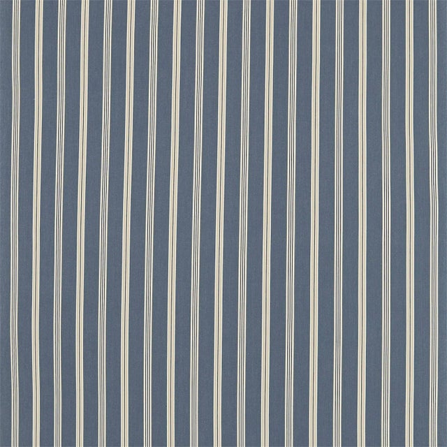 Sanderson Brecon Fabric in Indigo/Biscuit For Sale