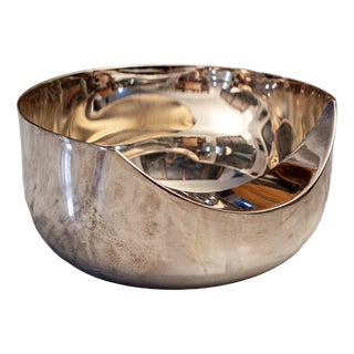 Silver-Plated Sculpture Bowl by Lino Sabattini, 1970s For Sale