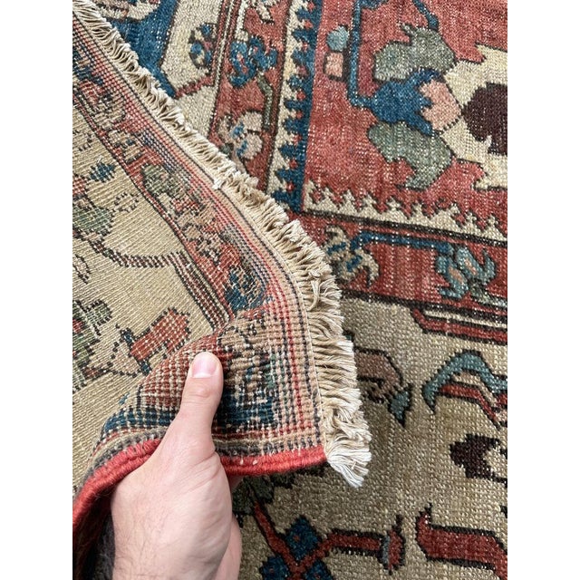 C. 1880's ANCIENT ANTIQUE SERAPI Narrow GEM Rug 8.10 x 15.1 For Sale - Image 4 of 16