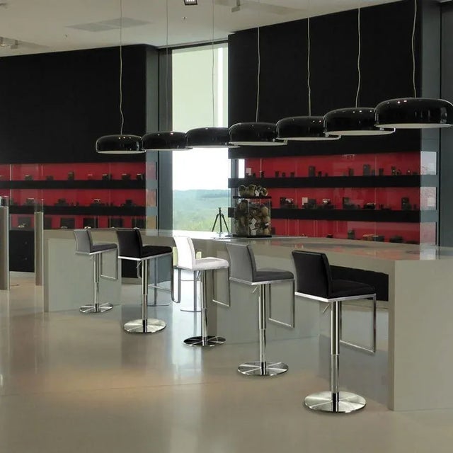 Furnish your kitchen or bar area in contemporary style with the Amalfi stool from TOV. The solid stainless steel frame...