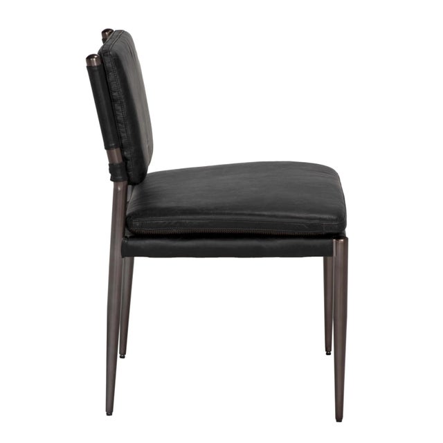 Mid-Century Modern NOIR Wooster Dining Chair, Black For Sale - Image 3 of 5
