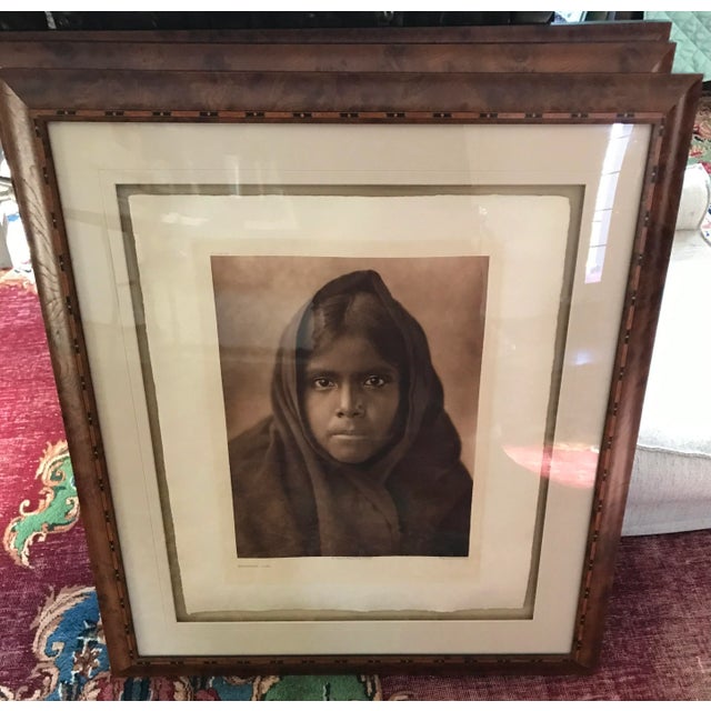 Framed Edward Curtis Qahtatika Girl C 1907 Christopher Cordozo For Sale - Image 4 of 13