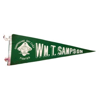 Vintage WM Sampson Guantanamo Bay Felt Flag For Sale