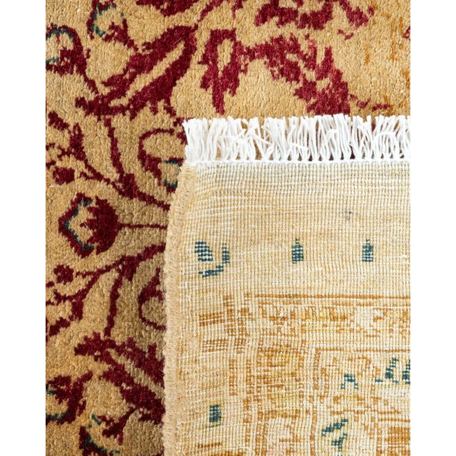 1990s Vintage Moroccan Hand Knotted Wool Area Rug, Gold - 6'0" X 8'9" For Sale - Image 5 of 9