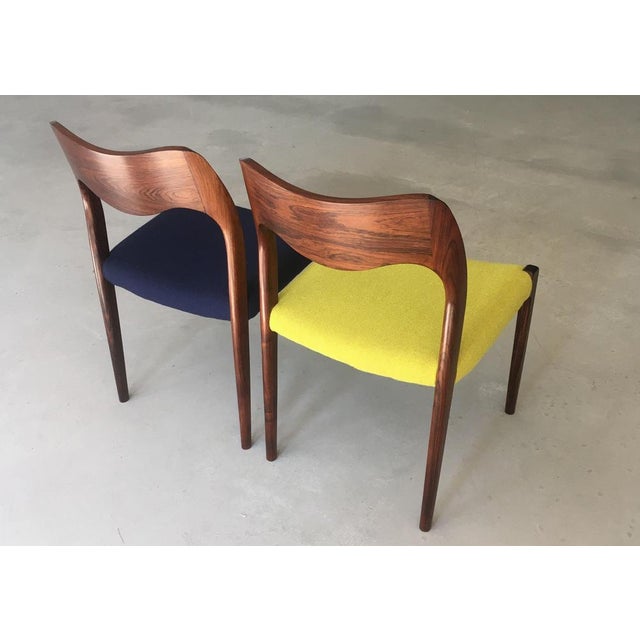 Wood Vintage Rosewood Dining Chairs from J.L. Møllers, Customizable Reupholstery, 1950s, Set of 4 For Sale - Image 7 of 18