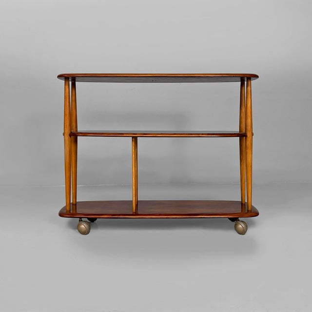 English mid-century modern wooden cart by Lucian Ercolani for Ercol, 1960s Cart model Baby Giraffe made entirely of wood....