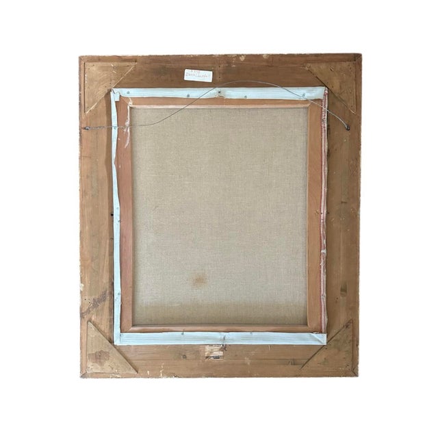 Mid 20th Century Vintage Mid Century/ Regency Original Society Oil Portrait on Canvas of Socialite Doris Campbell by Listed Artist Victor Lallier in Gilt Wood Frame For Sale - Image 5 of 10