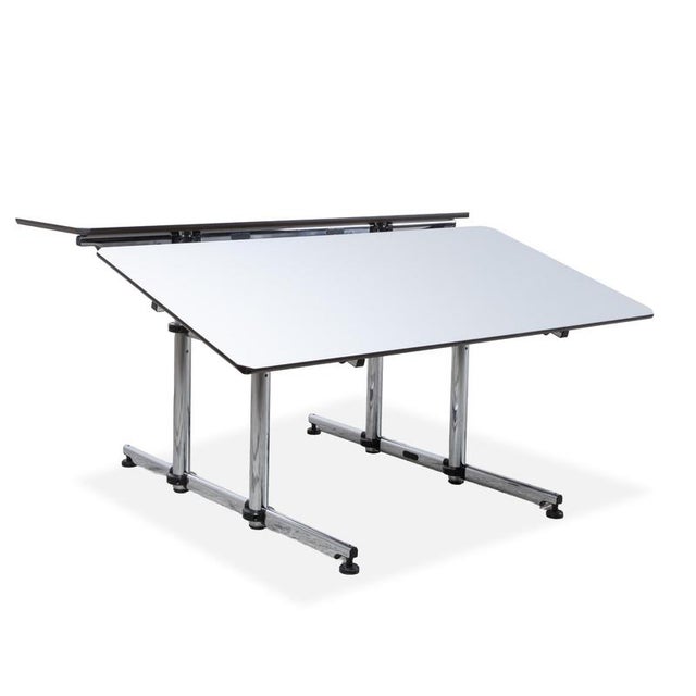 Wooden Kitos Desk in White Chrome from USM For Sale - Image 5 of 16