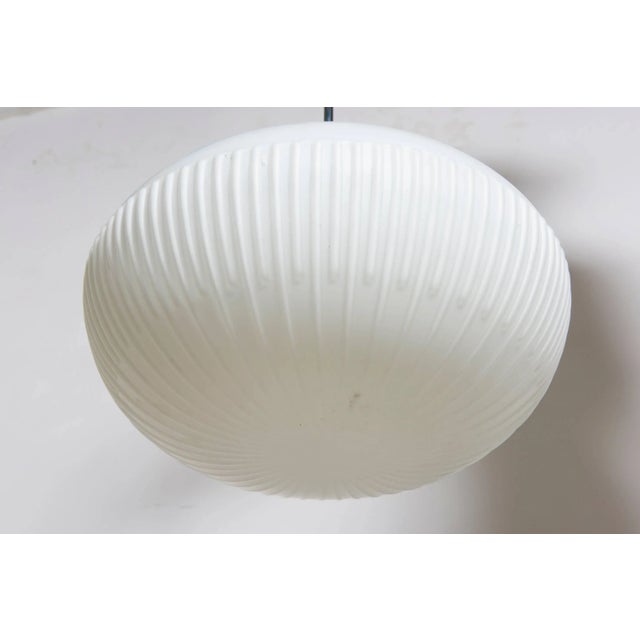 Danish White Opaline Glass Pendant Lamp from Fog & Mørup, 1954 For Sale - Image 3 of 7