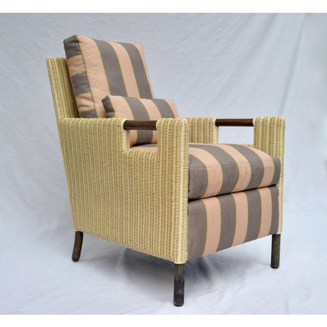 Contemporary Thomas Pheasant for McGuire Organic Modern Club Chair & Ottoman For Sale - Image 3 of 11