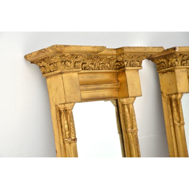 Antique Regency Gilt Wood Pier Mirrors, 1810s, Set of 2 For Sale - Image 4 of 10