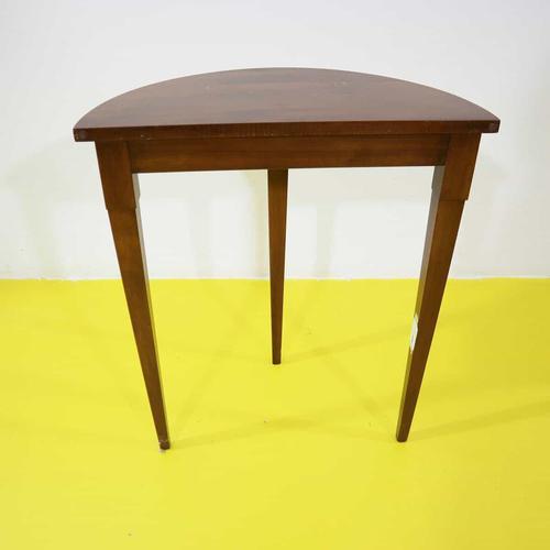 Wall-Mounted Semi-Circular Carved Wooden Table For Sale - Image 6 of 7