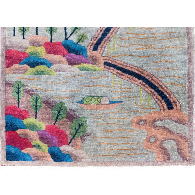 Light Gray Early 20th Century Chinese Art Deco Rug For Sale - Image 8 of 16
