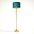Blue Vintage French Brass Rope Twist Floor Lamp, 1960s For Sale - Image 8 of 8