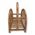 Wood Bamboo Magazine Book Rack Holder Petite Bent Wood Rattan For Sale - Image 7 of 11