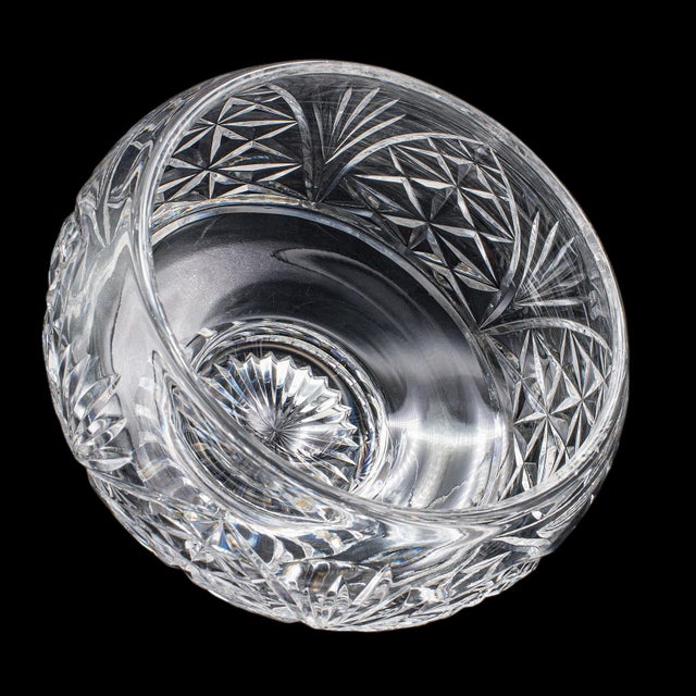 Vintage Rose Bowl, English, Cut Crystal, Posy, Potpourri, Fruit Dish, Circa 1970 For Sale - Image 6 of 11