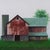 Spring Morning by Michael Miller | Oil on Panel of a red barn in a green field with trees For Sale - Image 4 of 5