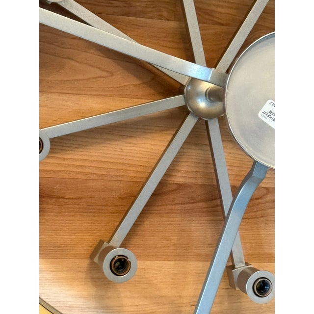 2000 - 2009 Holly Hunt Paris Chandelier in Polished Nickel. For Sale - Image 5 of 5