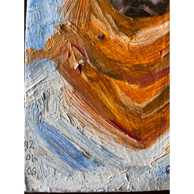Abstract Bob Ragland Signed Expressionist Oil Portrait of Desert Figure, “Sudan Series” For Sale - Image 3 of 5