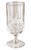 A handsome set of eight vintage French stemmed glasses, each featuring an elegant frosted horse-and-rider motif and marked...