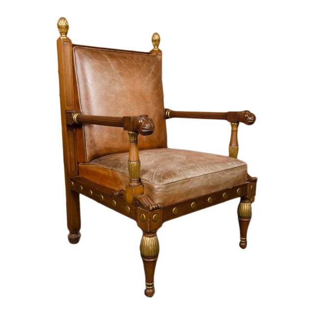 1920s English Open Armchair, in the Manner of 'George Bullock'. For Sale