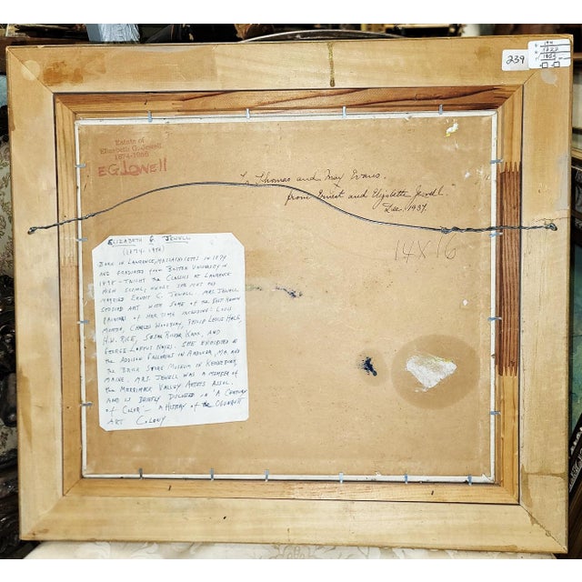 Seascape OIl Painting by Elizabeth Jewell C. 1937 For Sale In West Palm - Image 6 of 8