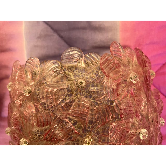 Venetian Glass Rose Wall Lamps, 1980s, Set of 2 For Sale - Image 15 of 17