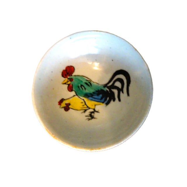Japanese 1910s Sake Cup Stand With Cup Japanese Porcelain For Sale - Image 3 of 4