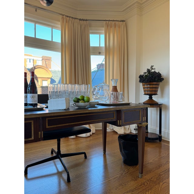 19th Century Dutch Ebonized and Fruitwood Jardiniere on Later Biedermeier Stand. Carved with horizontal contours. Lined...