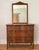 Antique Tiger Oak Serpentine Chest of Drawers With Mirror For Sale - Image 11 of 11