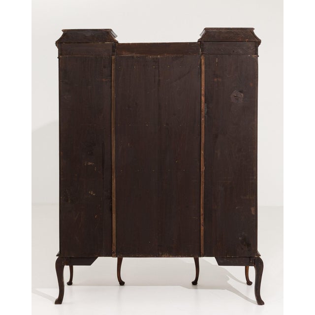 19th Century France Edwardian Brown Wood Display Cabinet For Sale - Image 4 of 11