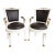 1850s French Empire Armchairs, Fine Gilt Bronze Mounts, Painted and Upholstered For Sale