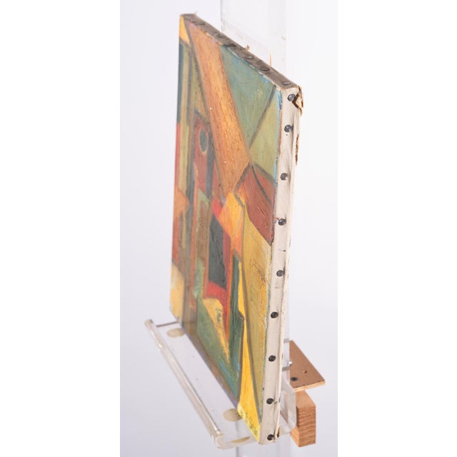 Di Salvo, Abstract Composition with Architectural Forms, 1965, Oil on Canvas For Sale - Image 12 of 15