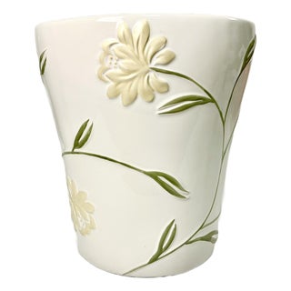 2019 Contemporary Art Nouveau Boho Chic Crosscill Penelope Ceramic Wastebasket. For Sale