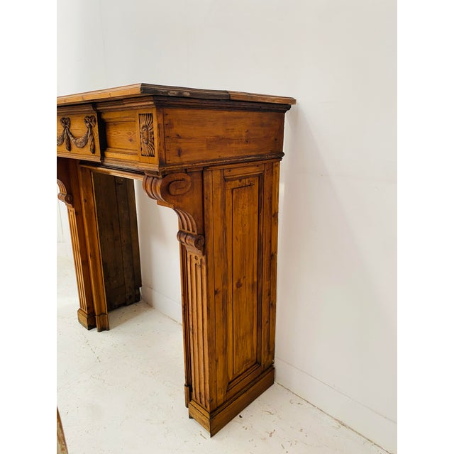 Louis XVI Style Fireplace in Fir, 1800s For Sale - Image 3 of 8