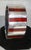 Russian Marks on Silver sectional cuff. Glass faux Tortoise bands and hallmarked to the tab with Russian makers. The...