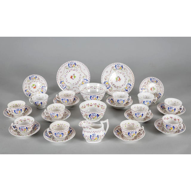 White Antique Early Staffordshire Lusterware Tea Service- 17 Pieces For Sale - Image 8 of 8