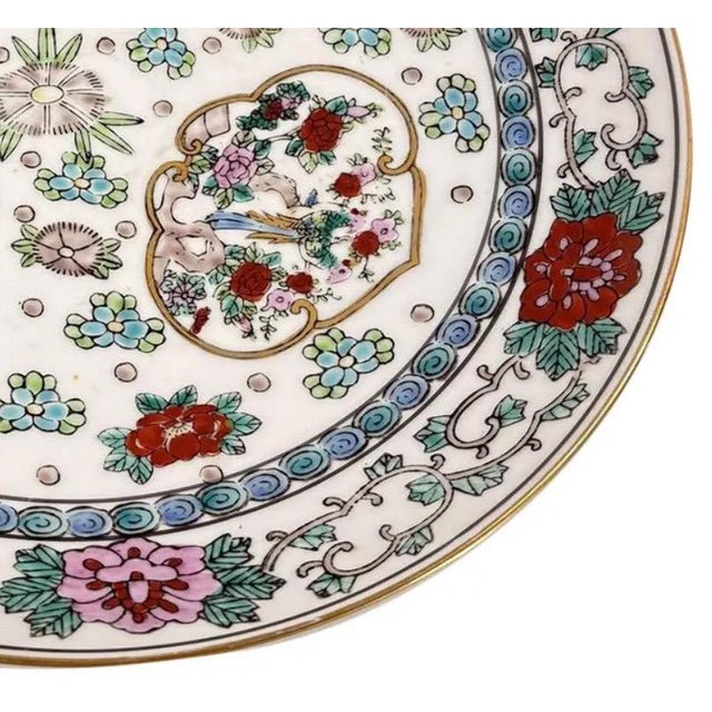 Vintage 11" Hand-Painted "Gold Imari" Japanese Porcelain Charger Plate For Sale - Image 9 of 11