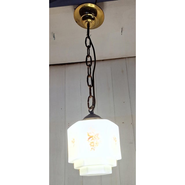 1930s German Art Deco Hanging Lamp, 1930s For Sale - Image 5 of 7
