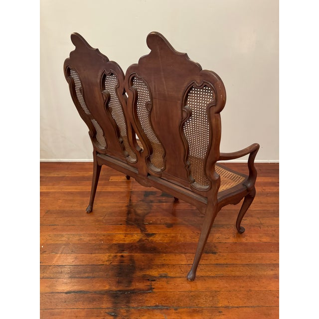 Brown Early 20th Century French Provincial Style Double Caned Deter For Sale - Image 8 of 12