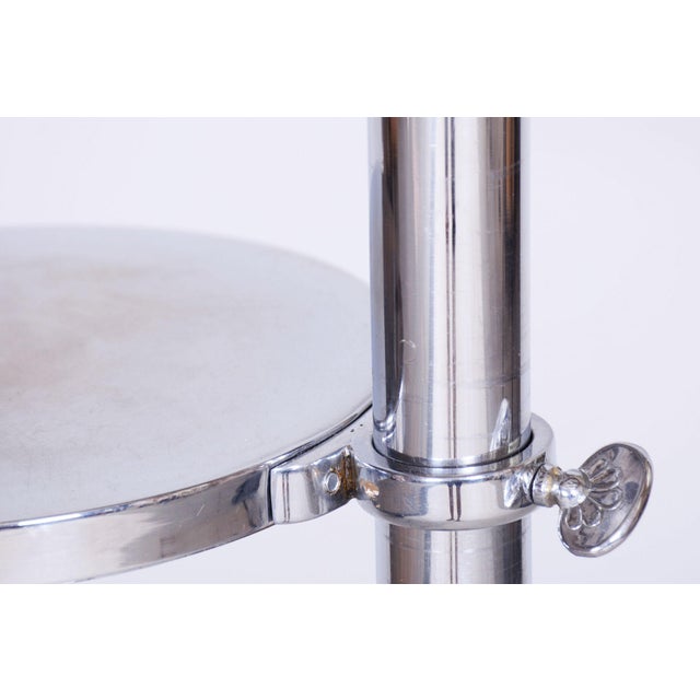 Metal Art Deco Floor Lamp in Chrome, Czechia, 1920s For Sale - Image 7 of 11