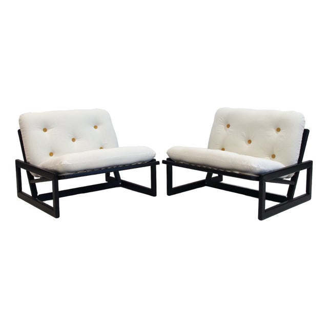 Set of Carlotta Lounge Chairs by Afra and Tobia Scarpa for Cassina, 1960s For Sale