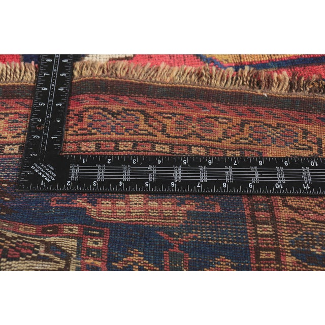 Antique Persian Lori Rug With Vase Design - 04'10 X 08'06 For Sale In Dallas - Image 6 of 9