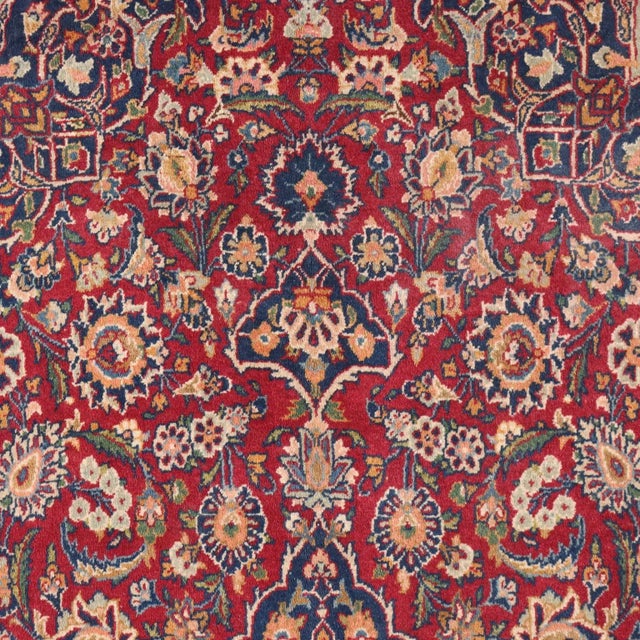 Vintage Middle Eastern Keshan Rug For Sale - Image 4 of 12