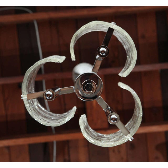 Metal 1970s Italian Fixture in the Style of Kalmar For Sale - Image 7 of 10