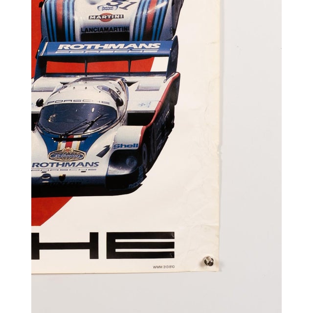 Red Porsche 6 Hours of Fuji Original Poster by Gruppe C, 1982 For Sale - Image 8 of 9
