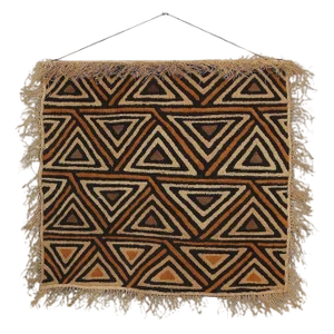 Handcrafted Kuba Cloth Wall Hanging, Democratic Republic of Congo, 1960s