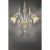 Mid-Century Modern Italian Luxury Wall Sconce in Clear Murano Glass With Gold Floral Motifs For Sale - Image 3 of 5