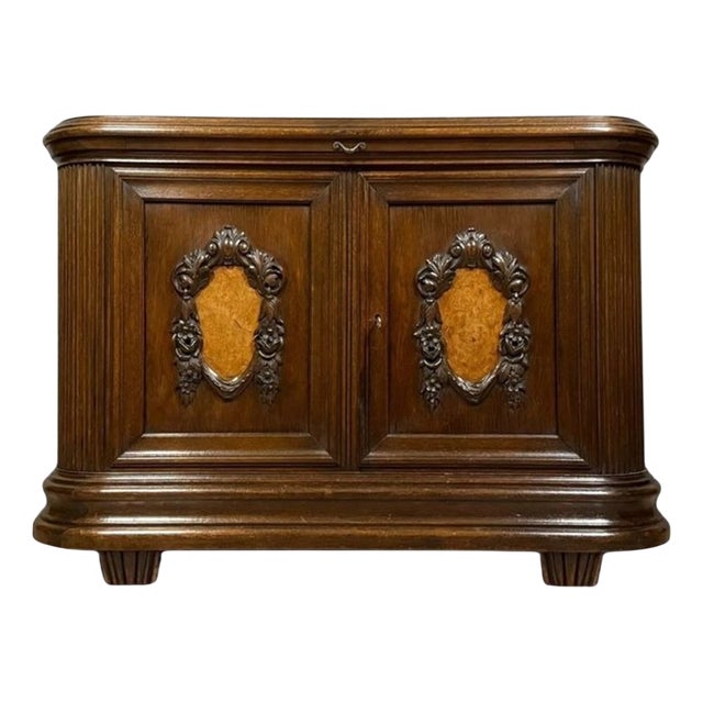 Art Nouveau Sideboard in Oak and Burl Wood, 1900s For Sale